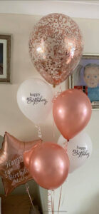 Jumbo Bouquet with confetti balloon& persoanlised star with latex balloons